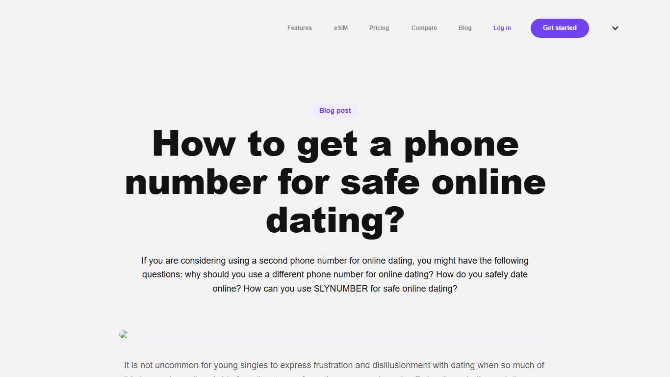 How to get a phone number for safe online dating | SLYNUMBER