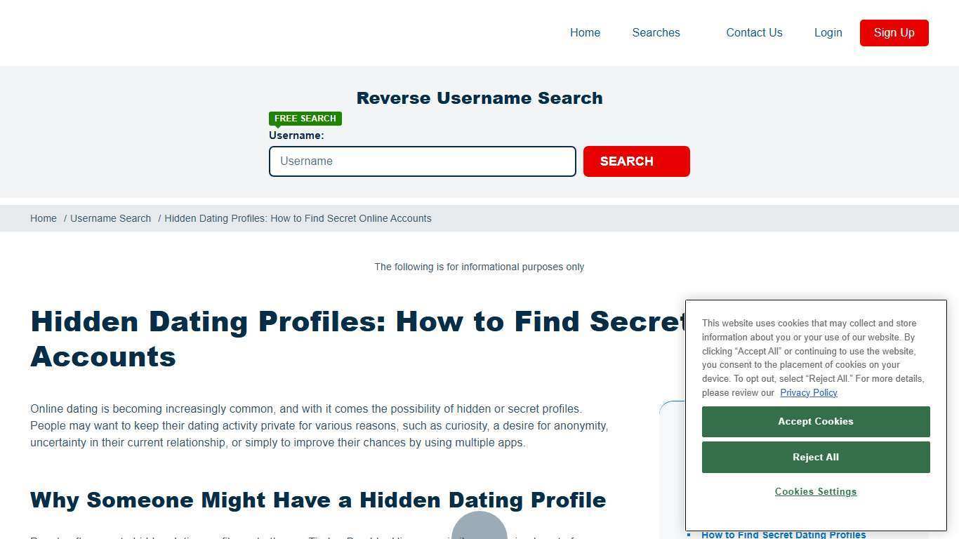 How to Find Hidden Dating Profiles Online